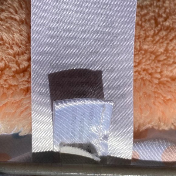 Pat the Bunny Security Blanket Lovey Baby Plush Dot Peach Blue Satin Edge - Picture 4 of 10